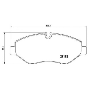 PLOČICE PREDNJE CRAFTER, SPRINTER 2006-2016 BREMBO