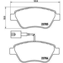 PLOČICE PREDNJE FIAT 500 1.3d 2009- BREMBO