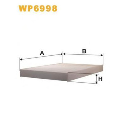 FILTER KABINE AUDI A6 1997-2005 papir WIX