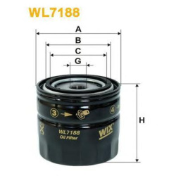 FILTER ULJA CHRYSLER 300C/M - VOYAGER - JEEP 2.7-3.5 1986- WIX