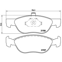 PLOČICE PREDNJE FIAT PUNTO 1.3D bez kabla BREMBO