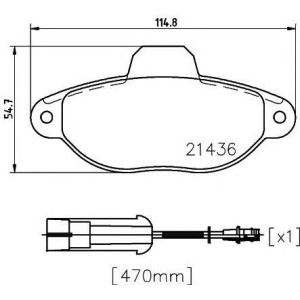 PLOČICE PREDNJE FIAT PUNTO 1.2i 1993-2012 SA KABLOM TEXTAR