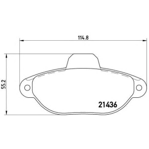 PLOČICE PREDNJE FIAT PUNTO 1.2 bez kabla 1999-2003 BREMBO