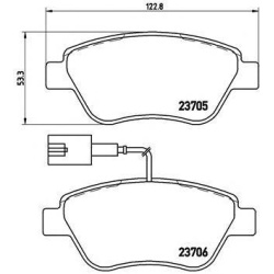 PLOČICE PREDNJE FIAT STILO 1.4 2005- BREMBO