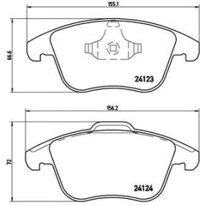 PLOČICE PREDNJE FORD MONDEO 4 2.0tdci -2015 BREMBO