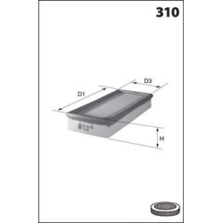 FILTER VAZDUHA PEZO-CITROEN 1.4i 16v 2003-2011 MECAFILTER