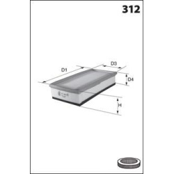 Filter vazduha Pezo - Citroen 1.6 hdi 2012- Mecafilter