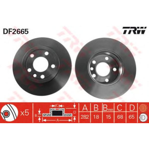 DISK PREDNJI TRANSPORTER T4 15 COLA -1996 18x282 TRW
