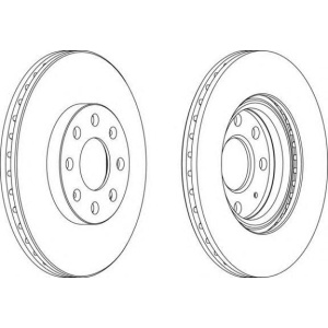 DISK PREDNJI VENTILIRAJUCI 257x22mm CORSA D - ADAM - PUNTO EVO FERODO