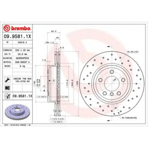 DISK PREDNJI BMW E83 X3 -2011 BREMBO buseni