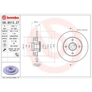 DISK ZADNJI 249x09 P-307/C4+lez B