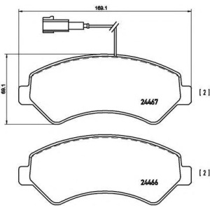 PLOČICE PREDNJE JUMPER - DUCATO - BOXER 2.2 - 3.0 HDI 2006- BREMBO