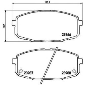PLOČICE PREDNJE HYUNDAI i30  2007-2012 BREMBO