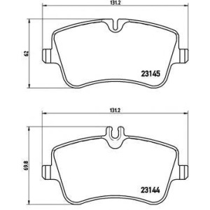 PLOČICE PREDNJE MERCEDES C-KLASA W203 2000-2007 BREMBO