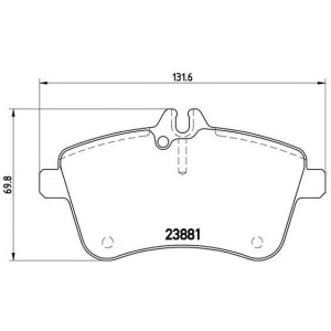 PLOČICE PREDNJE MERCEDES A-KLASA - B-KLASA W169 - W245 2005- BREMBO