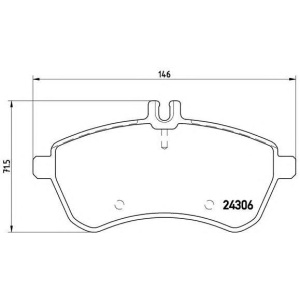 PLOČICE PREDNJE MERCEDES W204 2007-2014 BREMBO