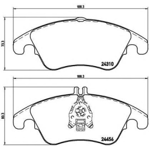 PLOČICE PREDNJE MERCEDES C-KLASA W204 - E KLASA W212 -2015 BREMBO