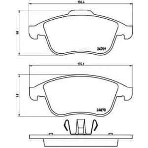 Plocice prednje Reno Laguna 3 17 cola Brembo