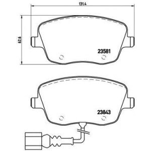 Plocice prednje sa kablom Fabia 1.0-2.0 1999-2015 Brembo