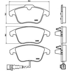 PLOČICE PREDNJE TIGUAN 2007-2018 BREMBO