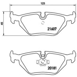 PLOČICE ZADNJE BMW E36 E46 -2005 BREMBO
