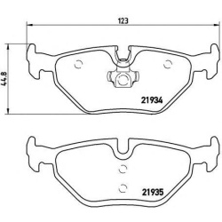 PLOČICE ZADNJE BMW E36-E46 -2005 BREMBO