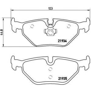 PLOČICE ZADNJE BMW E36-E46 -2005 BREMBO