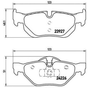 PLOČICE ZADNJE BMW E90-E91 318d BREMBO