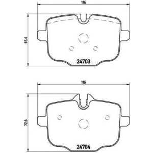 PLOČICE ZADNJE BMW F10-F12 M5-M6 BREMBO