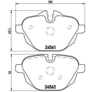 PLOČICE ZADNJE BMW F10-F11-F18 -2023 BREMBO