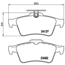 PLOČICE ZADNJE VEKTRA C - LAGUNA 3 - FORD 2004- BREMBO