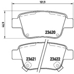 PLOČICE ZADNJE TOYO AVENS .03- Brembo