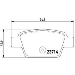 PLOČICE ZADNJE FIAT STILO BRAVO MITO 1.3mjt-1.9jtd-2.0mjt 2001-2018 BREMBO