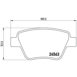 PLOČICE ZADNJE GOLF 6 - OCTAVIA 2006-2019  BREMBO