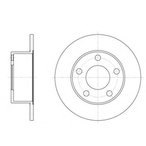 DISK ZADNJI 10x245 mm AUDI A6 - PASAT - SUPERB 1991-2008 ROADHOUSE