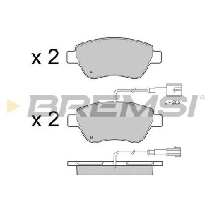 PLOČICE PREDNJE FIAT 500 1.3d 2009- BREMSI