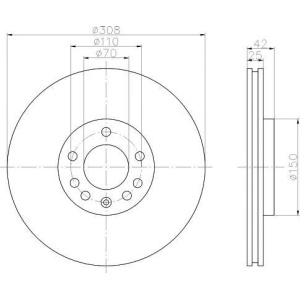 DISK PREDNJI 308x25 ASTRA-H - CORSA-E - MERIVA-B -2017 TEXTAR