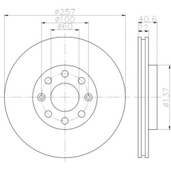 DISK PREDNJI CORSA D ADAM PUNTO EVO 257x22mm -2019 TEXTAR