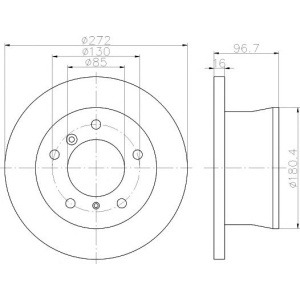 DISK ZADNJI 272x16mm LT - SPRINTER -2006 MINTEX