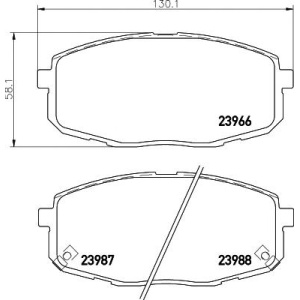 PLOČICE PREDNJE HYUNDAI i30  2007-2012 TEXTAR