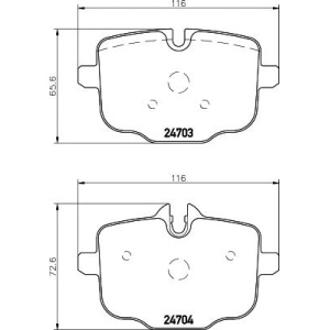 PLOČICE ZADNJE BMW F10-F12 M5-M6 TEXTAR