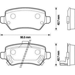 PLOČICE ZADNJE ASTRA G-H - CORSA C (LUCAS SISTEM) -2014 JURID
