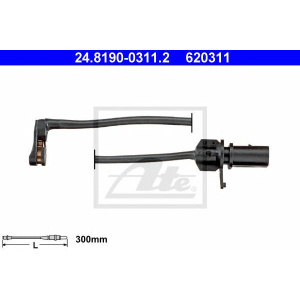 KABAL ISTROŠENOSTI PREDNJIH PLOCICA AUDI A6 2012- ATE