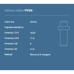 VODJICA VENTILA 6mm 2.5 V6 IZ