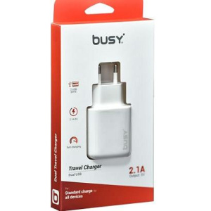 BUSY USB Home Charger2,1A dual