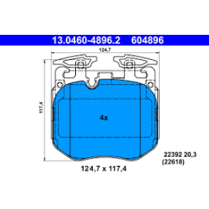 PLOČICE PREDNJE BMW G30-G11-G12 -2023 ATE