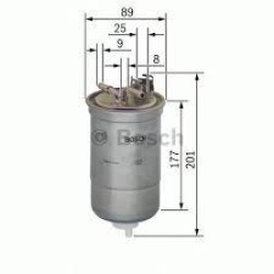 FILTER NAFTE 1.9 TDI AUDI A3 - GOLF 4 -2008 BOSCH