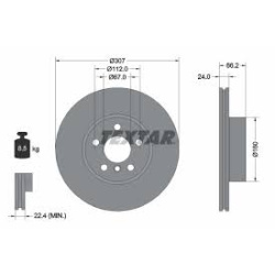 DISK PREDNJI BMW G20 G28 G80 TEXTAR